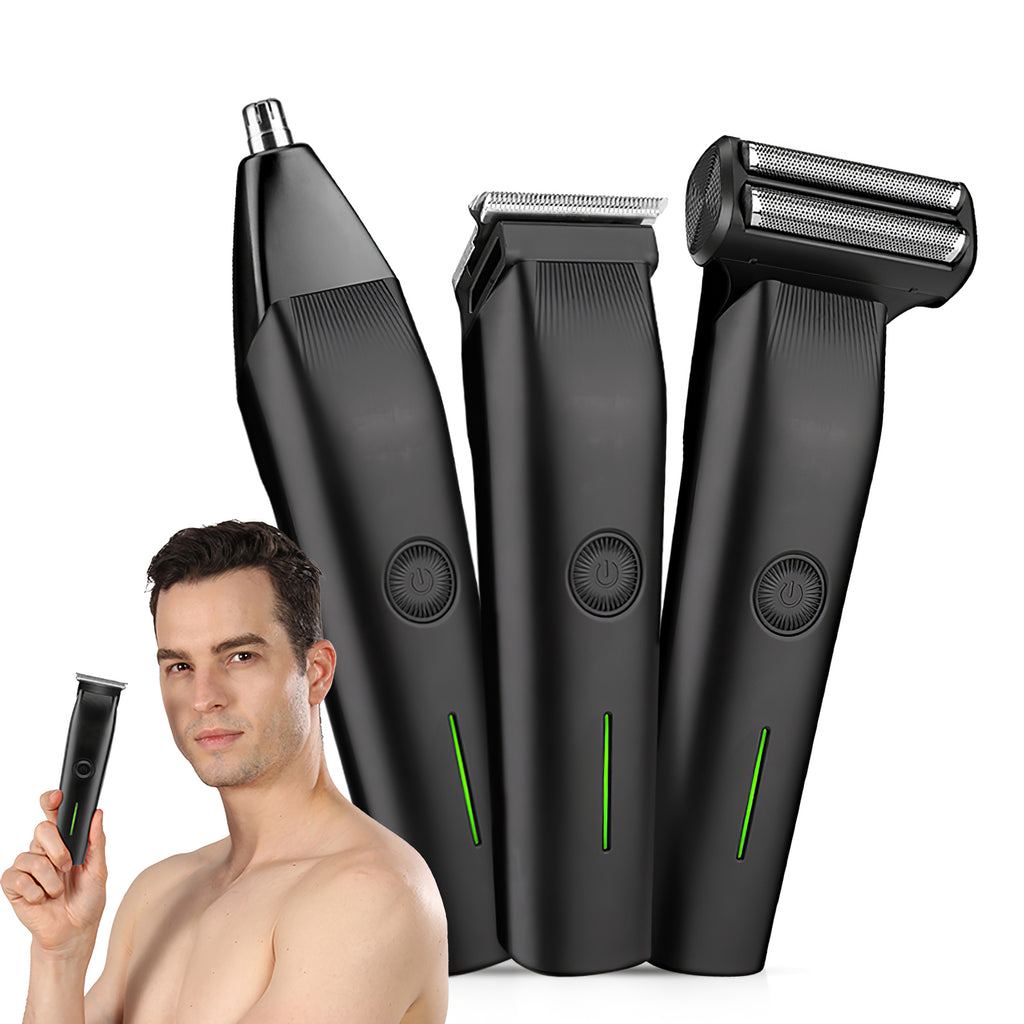 Beard Trimmer, 3 In 1 Hair Clippers And Mens Grooming Kit, Face, Nose, Ear Hair Trimmer - Black by Josla