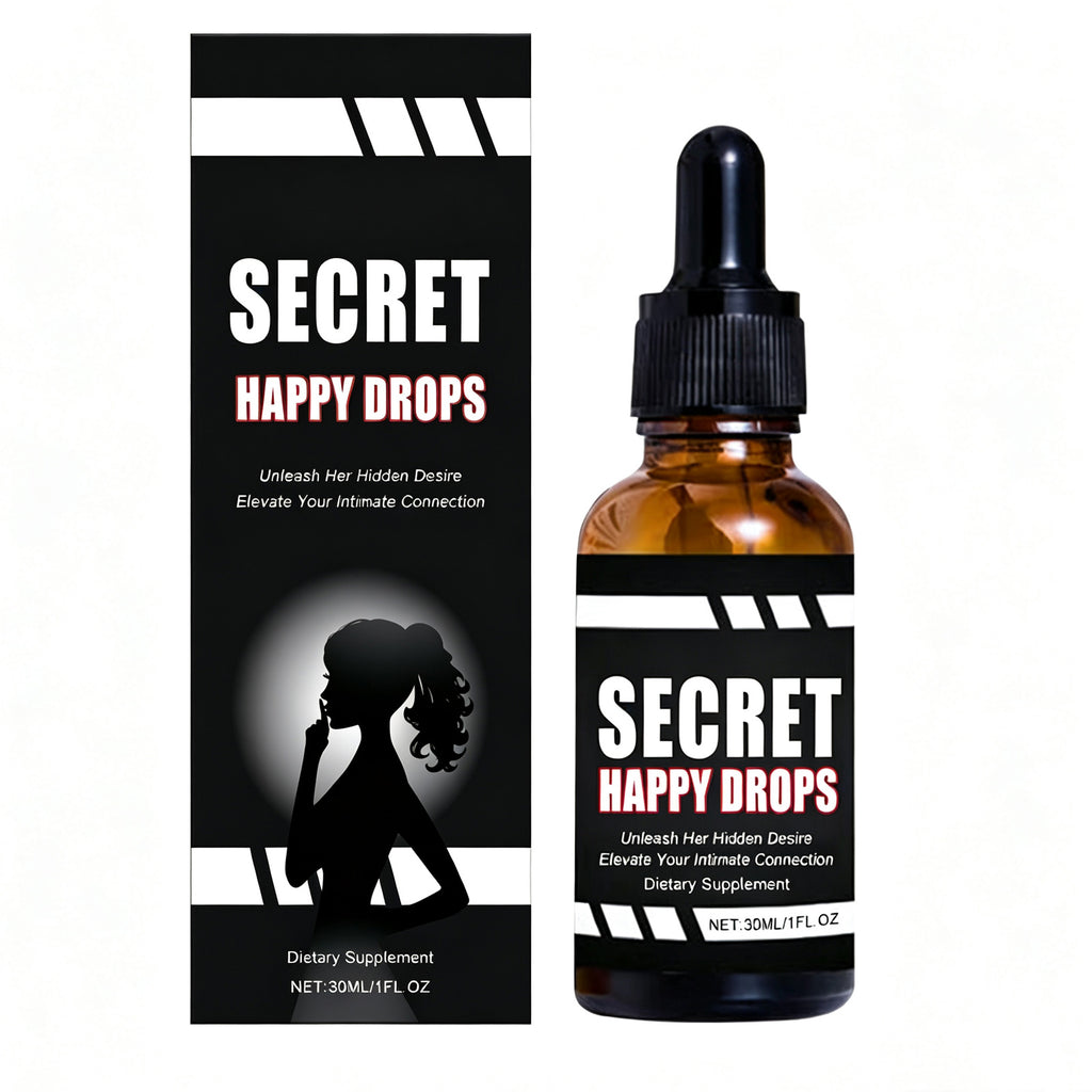 Secret Happy Drops, Intimate Support Supplement With Muira Puama & Tribulus Terrestris Extract, Boost Energy & Enhance Intimate Connection For Couples, 30ml Oral Liquid by Josla
