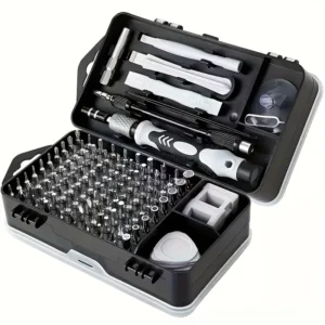 120pcs Magnetic Screwdriver Set, Cr-V Steel, Storage Rack, Magnetic Bowl
