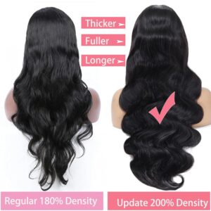 13x6 Front Lace Human Hair Wig, Natural Color, Body Wave, 150% Density - Image 7