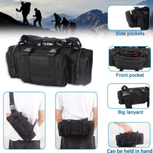 Universal Tactical Vehicle Back Seat Organizer With 3 Detachable Pouches - Image 1