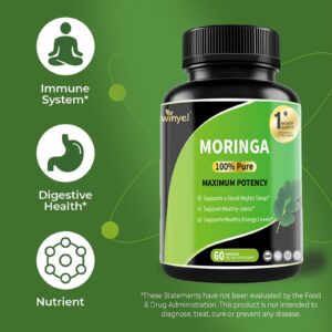 Pure Moringa Capsules - High Potency, Health & Fitness With Essential Vitamins & Amino Acids - 60 Capsules - Image 7