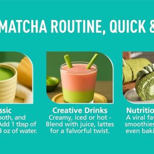 Matcha--Ceremonial Grade Organic Matcha Green Tea Powder,Premium First Harvest Unsweetened,1 0 0 Pure Matcha ForLattes,Smoothies,and Baking 60g 2.1oz-Ships From US-Tea-Coffee Mate - Image 3