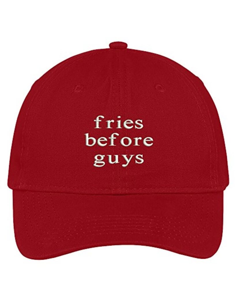 Trendy Apparel Shop Fries Before Guys Embroidered Soft Brushed Cotton Low Profile Cap