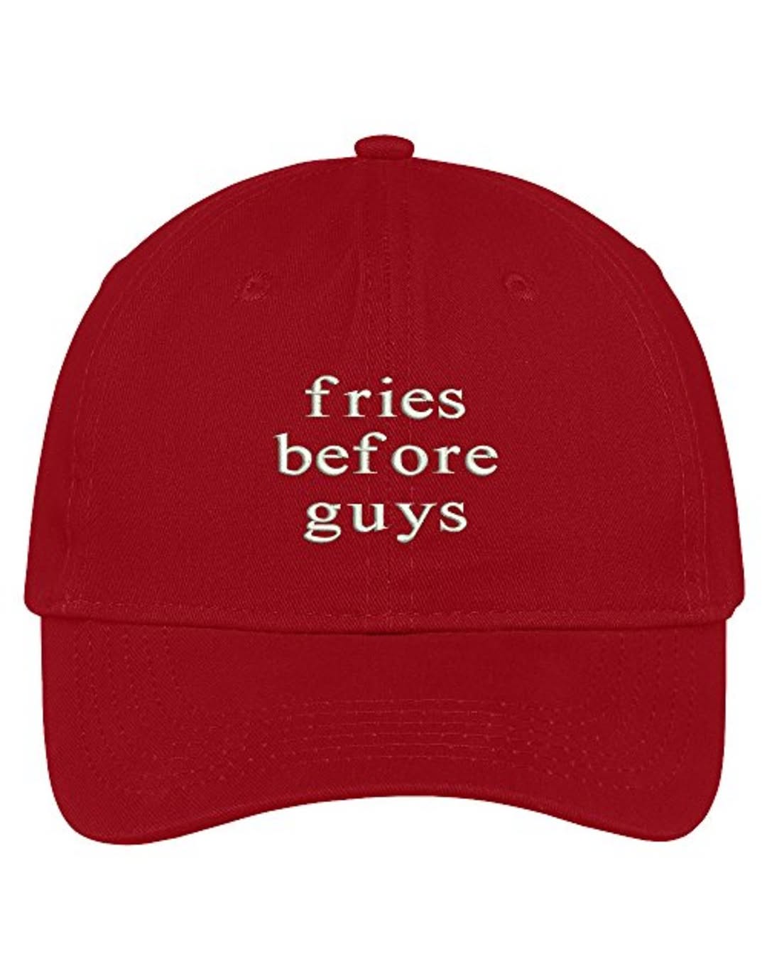 Trendy Apparel Shop Fries Before Guys Embroidered Soft Brushed Cotton Low Profile Cap - Image 1