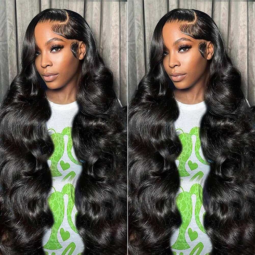13x6 Lace Front Human Hair Wig Natural Color, Body Wave, 150% Density
