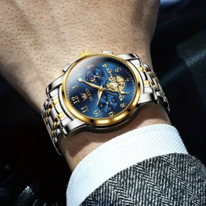 Men's Business Chronograph Watch (Faux Leather Strap)