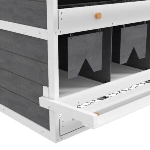 Chicken Nesting Box, 8 Compartment Wood Laying Boxes For Chicken Coop - Image 4