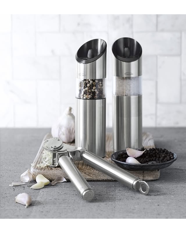 Trudeau Graviti Electric Salt & Pepper Mills Set, 7"