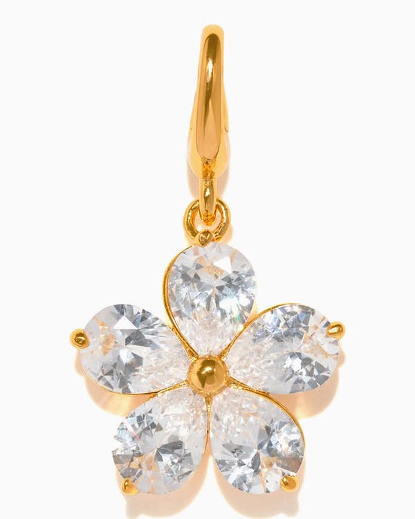 Crystal Flower Bag Charm