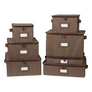 Dish Storage Box Sets Keepsakes Brown Heather