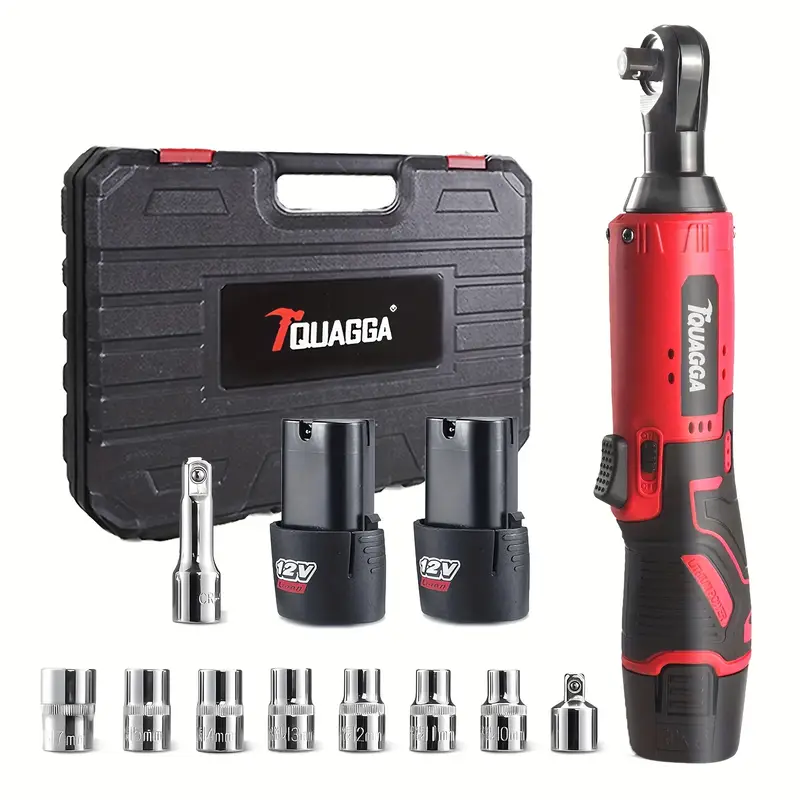 12V Cordless Electric Ratchet Wrench Set 3/8 Inch 45Nm