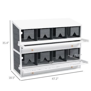 Chicken Nesting Box, 8 Compartment Wood Laying Boxes For Chicken Coop - Image 7