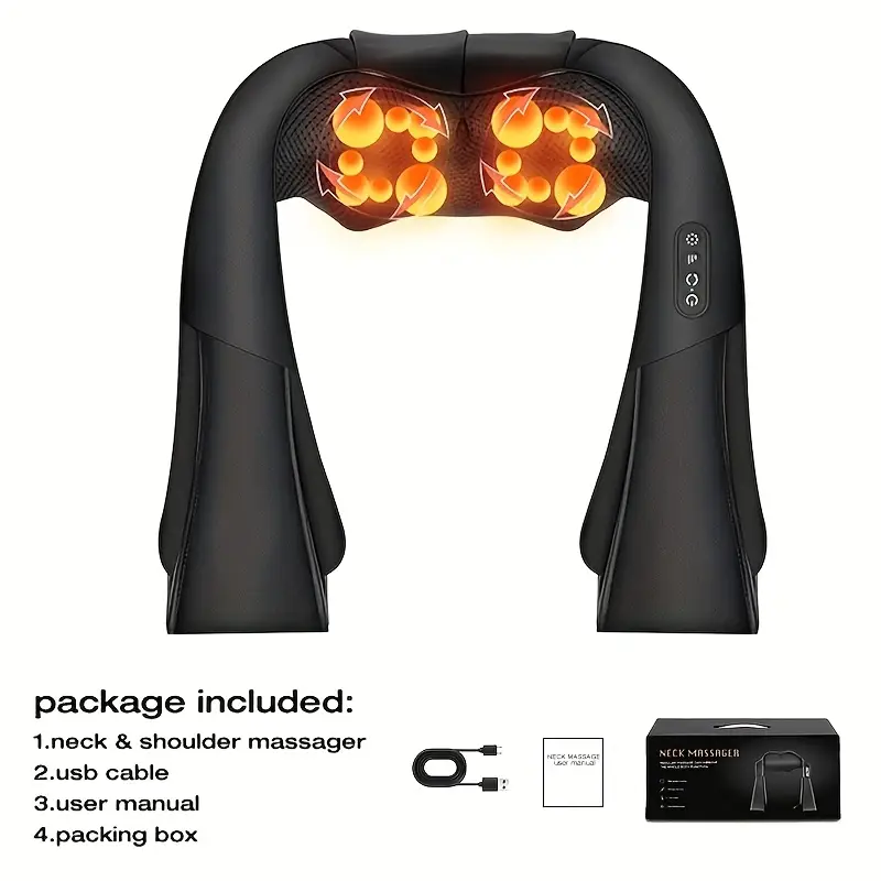 Acupressure Shoulder and Neck Massager, Electric Deep-Kneading