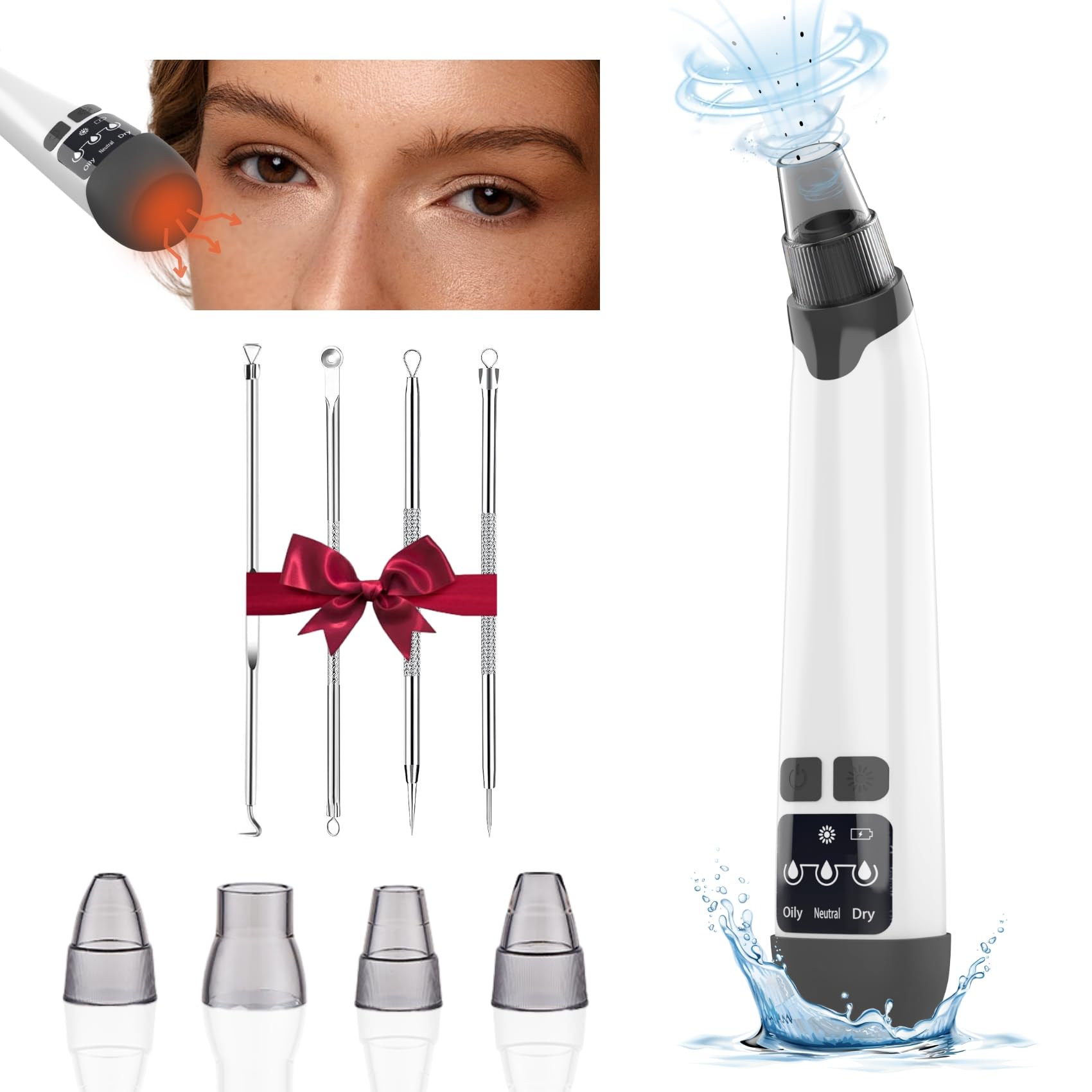 Blackhead Remover Pore Vacuum - USB Rechargeable Facial 
Cleanser - Image 2