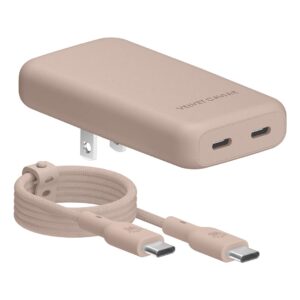 Strawberry Milk Fast Charging Set, Dual Port Wall Adapter + 6ft USB-C Cable