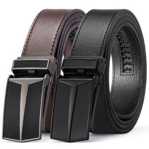 Men's
 Ratchet Leather Belt Set, 2-Pack
