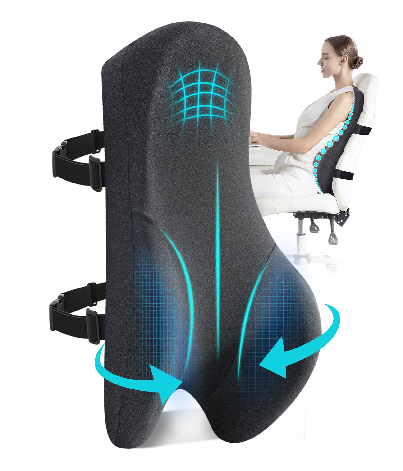 Integrated Hip and Lumbar Support Pillow – Memory 
Foam - Image 1