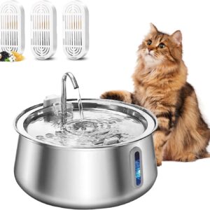 Stainless Steel Pet Water Fountain with 
Filter