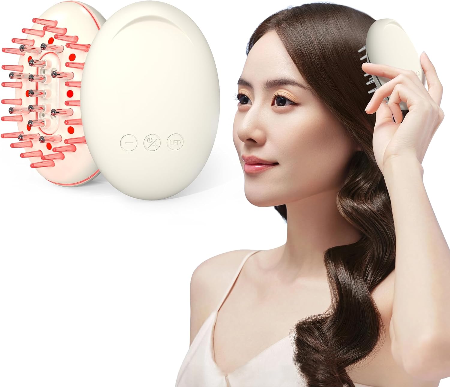 Electric Scalp Massager Comb with Nano Mist & Red 
Light - Image 2