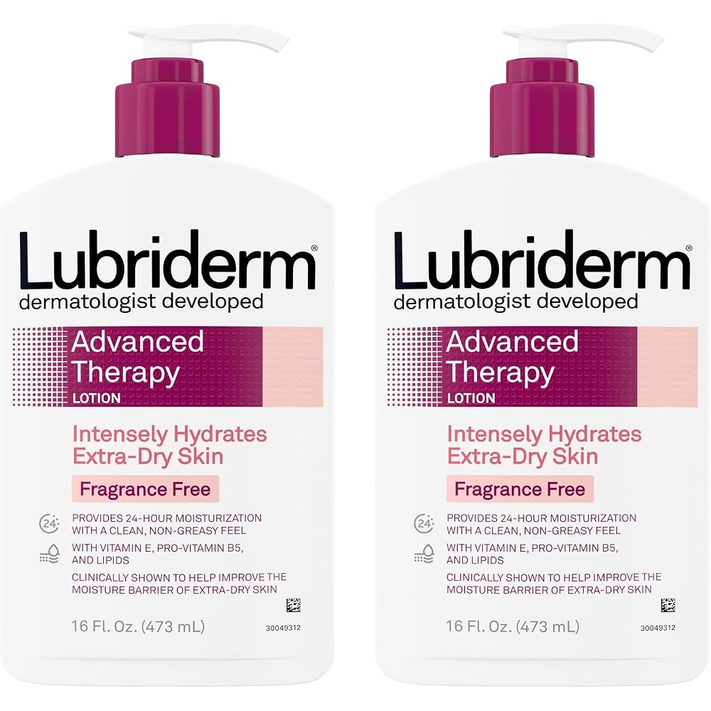 Lubriderm Fragrance Free Lotion, 2-Pack