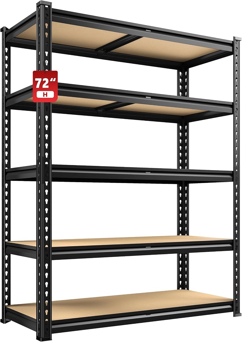 72-Inch
 Heavy-Duty Metal Storage Rack - Image 1