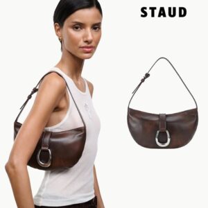 Harlow Crescent Shoulder Bag | Espresso Distressed