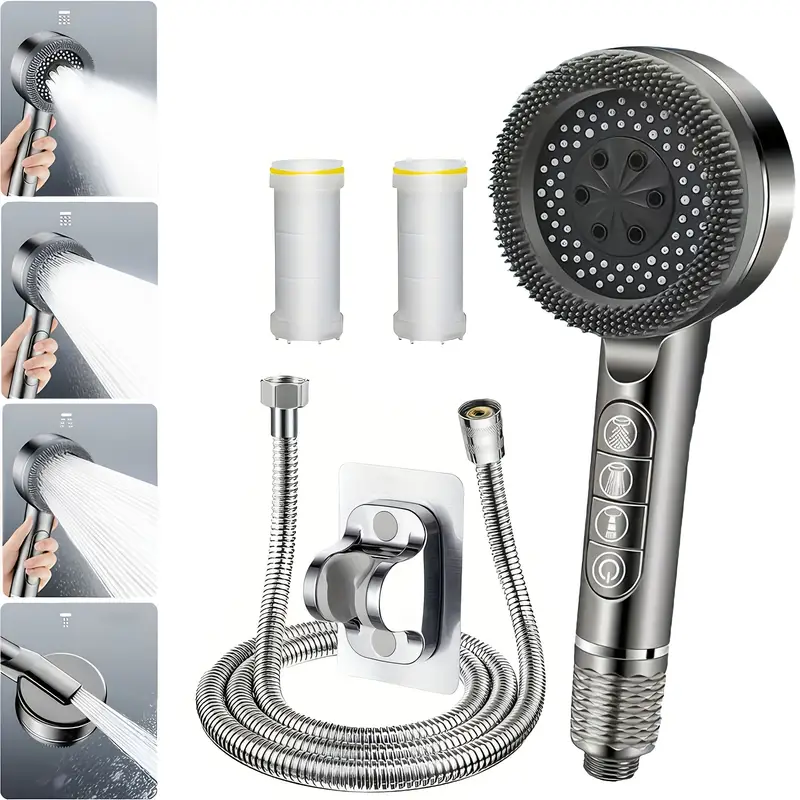 4-Inch Handheld Shower Head and Hose Kit
