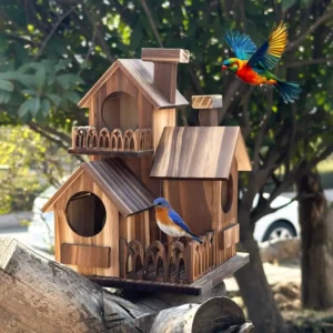 Wooden Outdoor Bird House