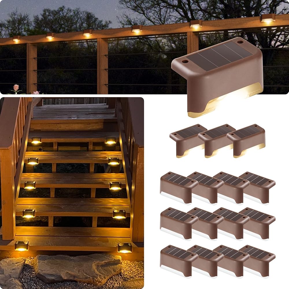 Solar-Powered LED Deck Lights – 32-Pack, Auto
On/Off