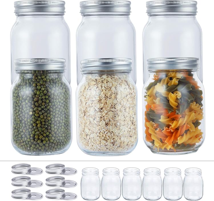 Glass Mason Jar Set — Pantry Storage