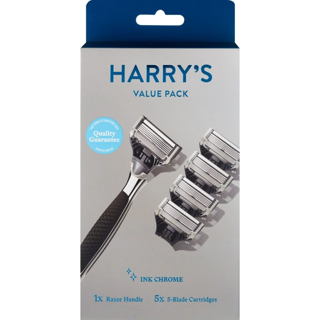 Harry's Chrome Edition Razor Set — 16 Cartridges + Handle