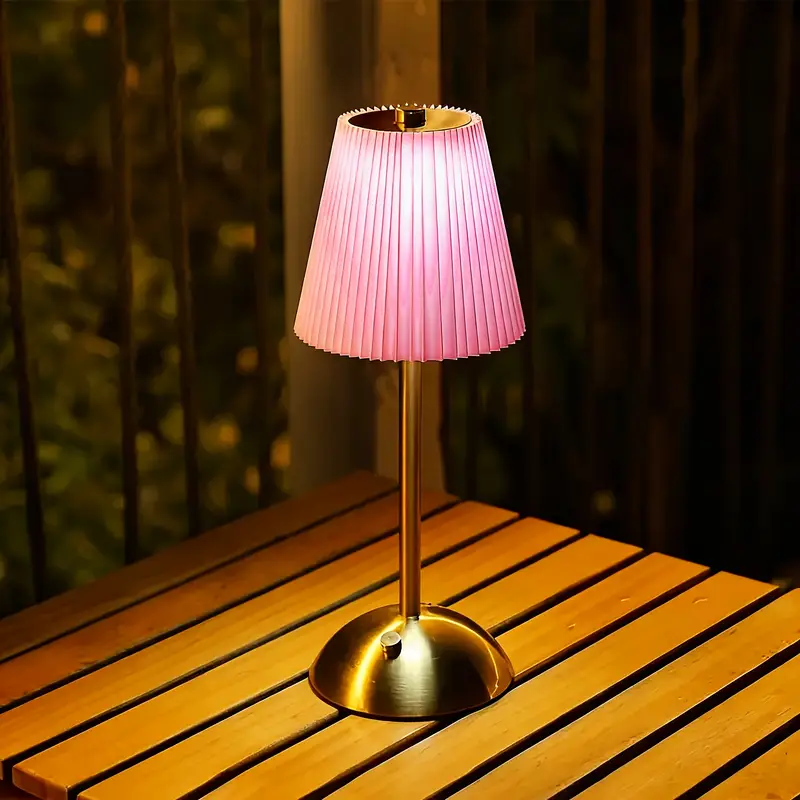 Modern LED Desk Lamp, Cordless, 1200mAh Rechargeable, Dimmable Gooseneck