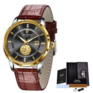 Mechanical Watch Fish Leap Longmen Watch Double Calendar Mechanical Watch Men's Waterproof - Image 5
