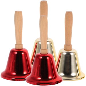 Metal Christmas Bells, 4-Pack