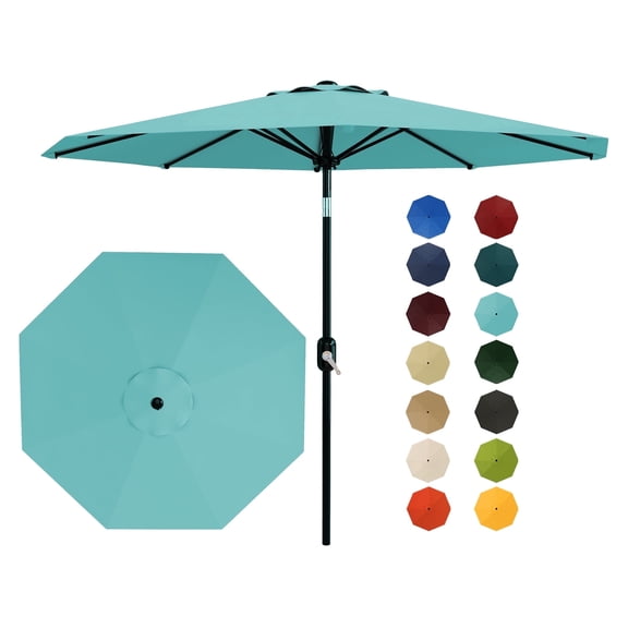 9ft Heavy-Duty Patio Umbrella with Crank and UV
Protection