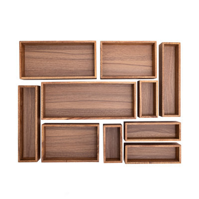 Acacia Wood Drawer Organizers, 10-Piece
Set