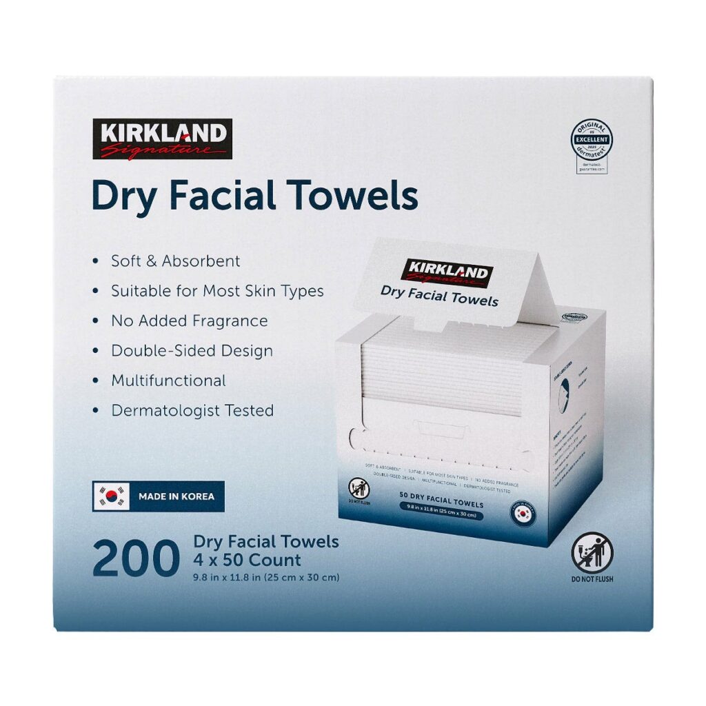 Kirkland Signature Dry Facial Towels
