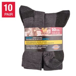 Dickies Crew Socks, 10-Pack