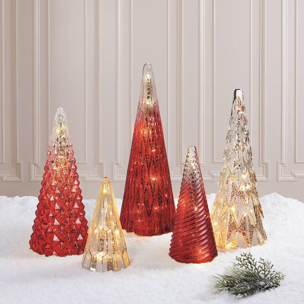 Rotating Glass Ornaments with LED Lights