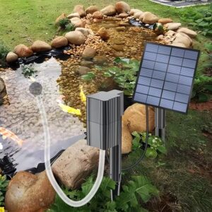 Solar-Powered Aquarium Bubble Generator with Air Pump and 4 Air Stones