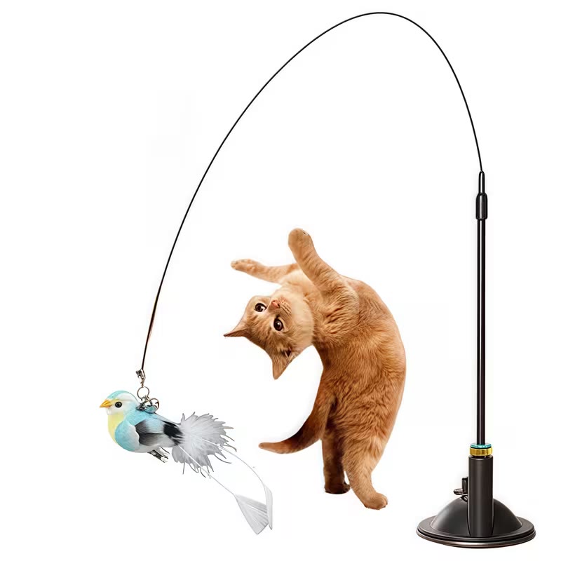 Interactive Cat Toy Rocking with 4 Hanging Toys, Activity Mat and Sisal Scratcher