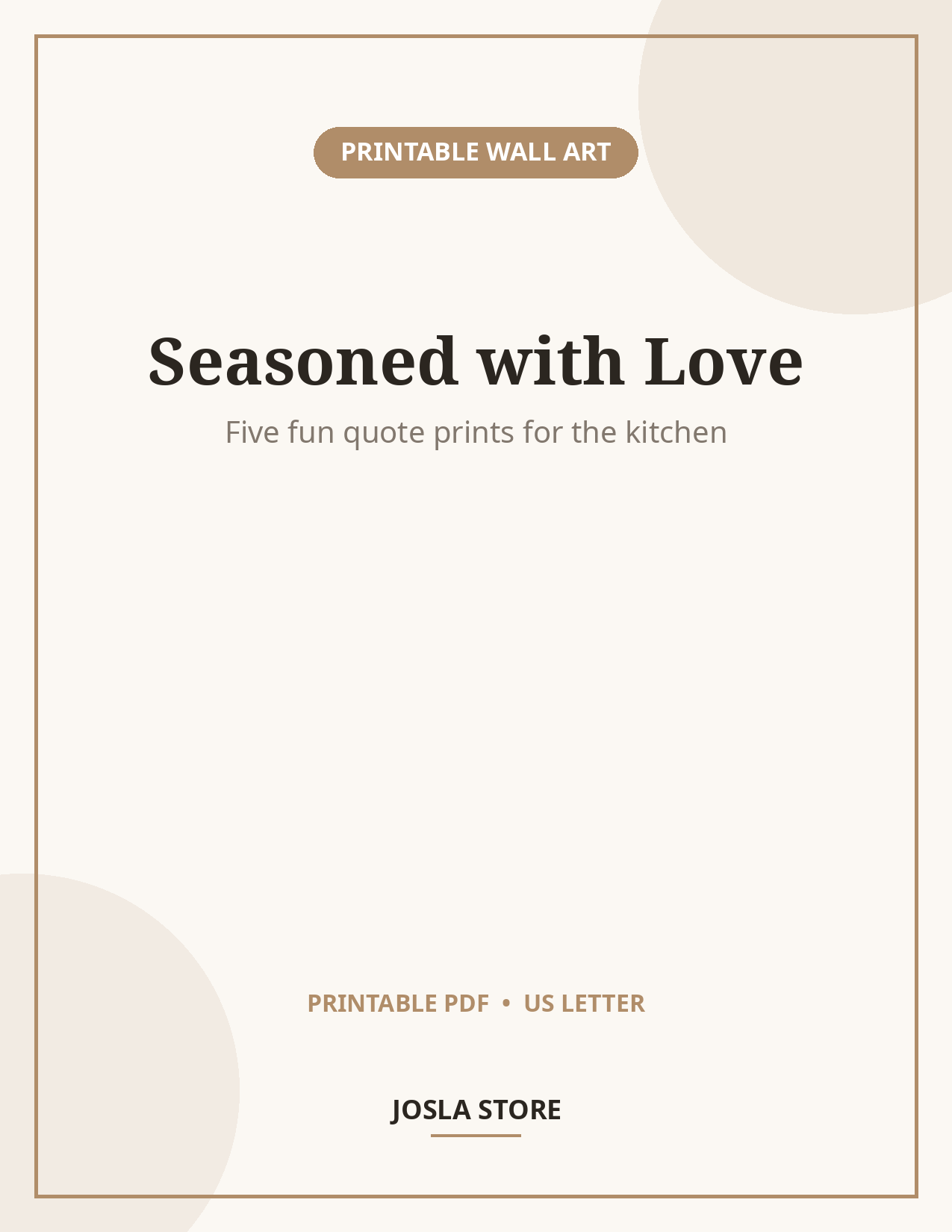 Kitchen Quote Wall Art Set, 5 Funny Cooking Prints