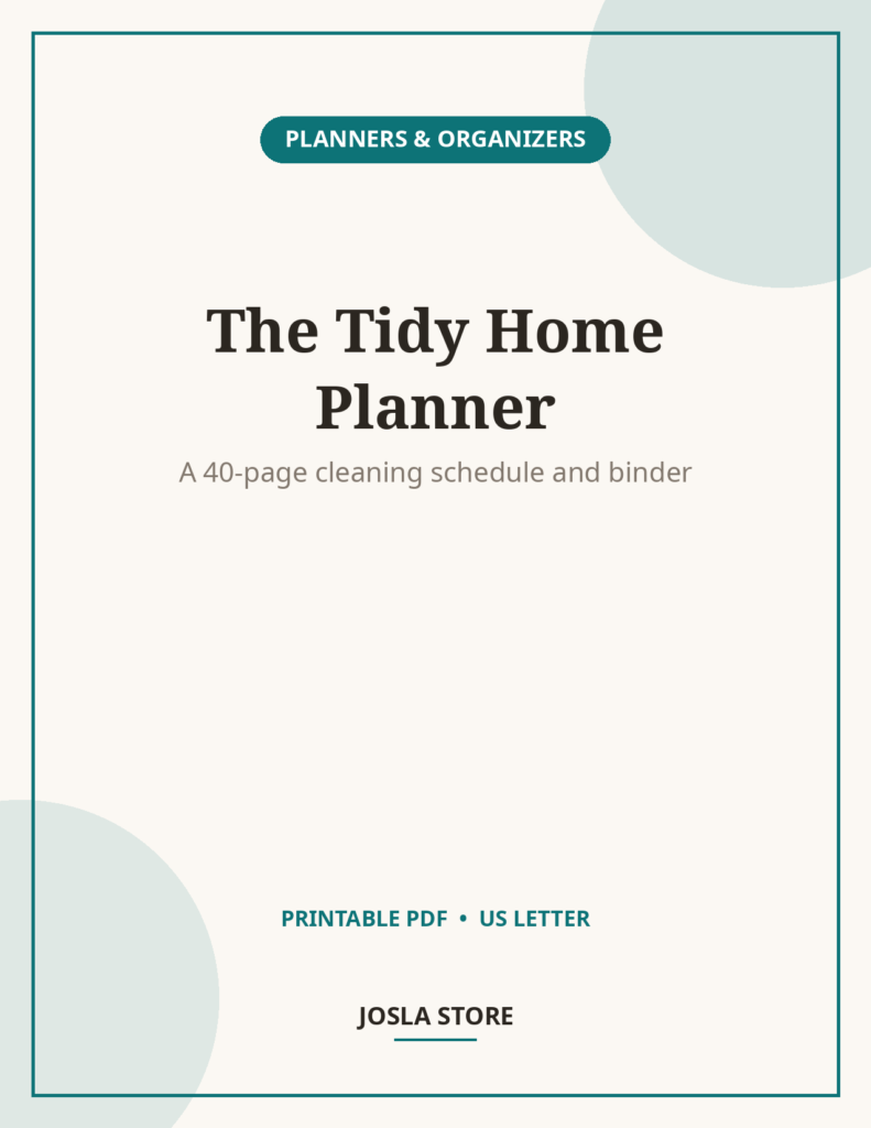 Cleaning Planner Binder, 40-Page Home Schedule