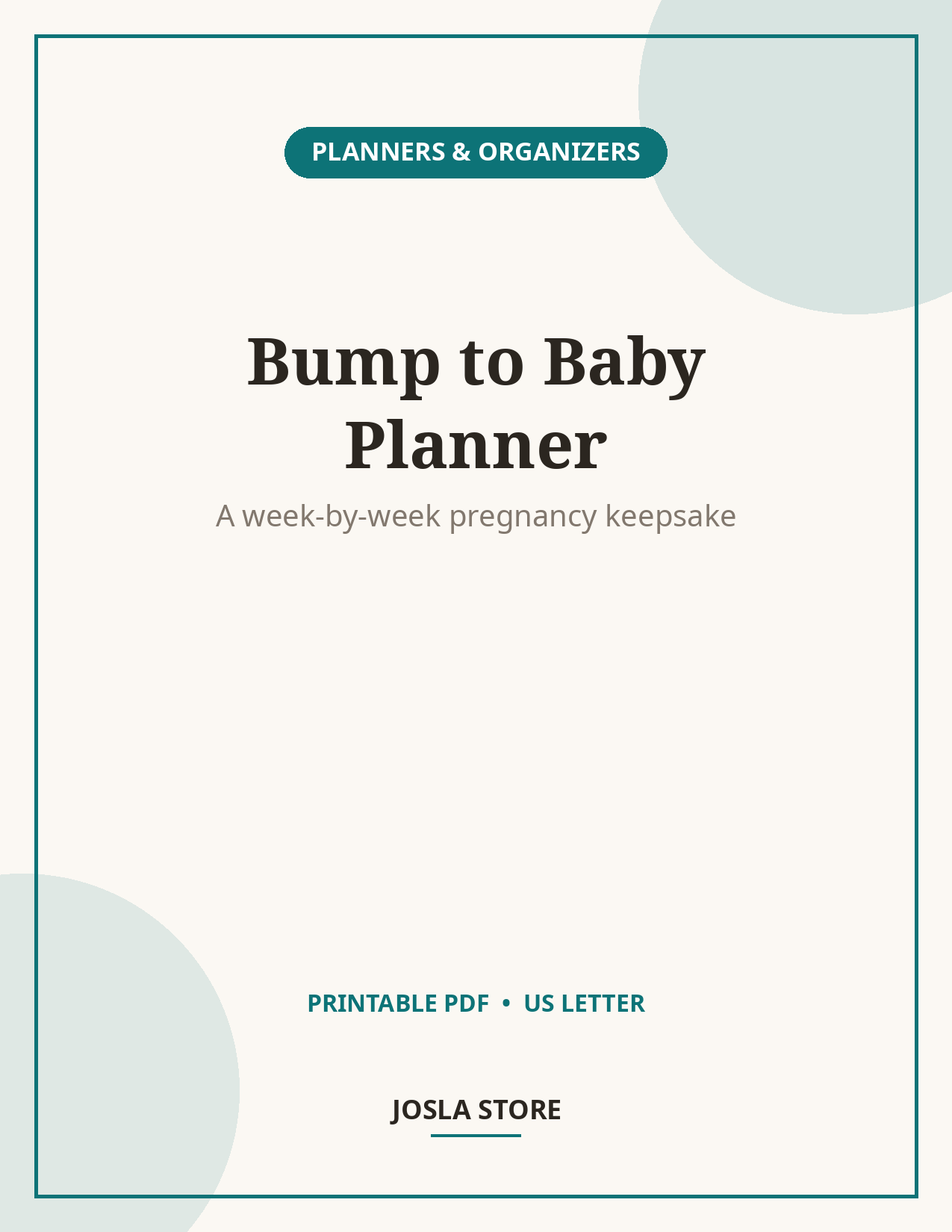 Pregnancy Planner and Journal, 40-Week Tracker