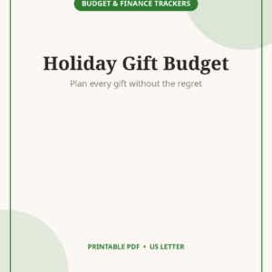 Holiday Gift Budget Planner, Christmas Spending Tracker