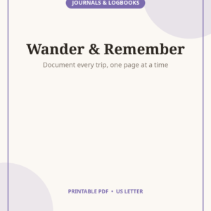 Travel Adventure Journal, 60-Page Trip Keepsake