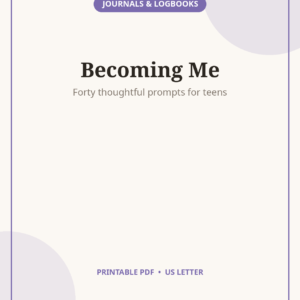 Teen Self-Discovery Journal, 40 Prompted Pages