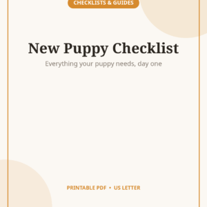 New Puppy Checklist, Supplies and Training Prep