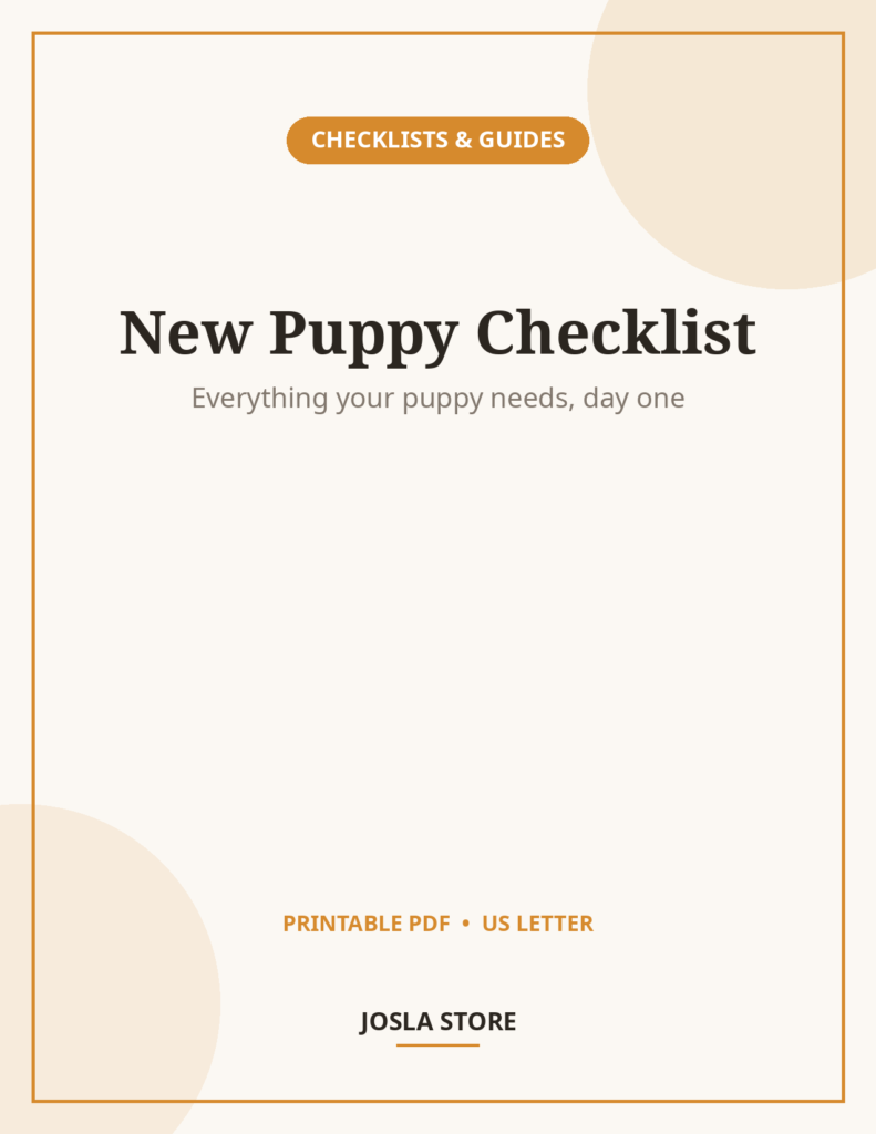 New Puppy Checklist, Supplies and Training Prep